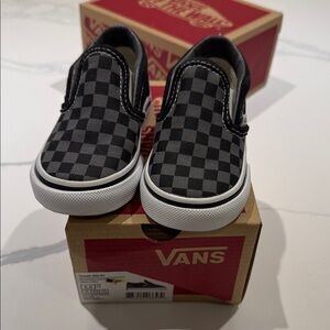 Vans Checkered Slip-On Shoes 5C nwb